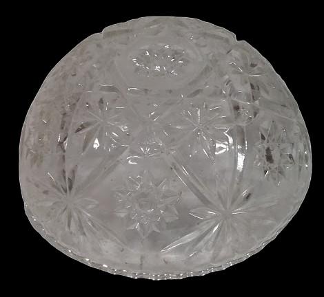 Anchor Hocking Vintage Round Glass Serving Bowl Etched Starburst