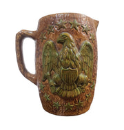 Handmade Pottery Pitcher American National Emblem Betsy Ross Flag Colonies