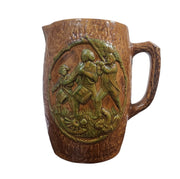 Handmade Pottery Pitcher American National Emblem Betsy Ross Flag Colonies
