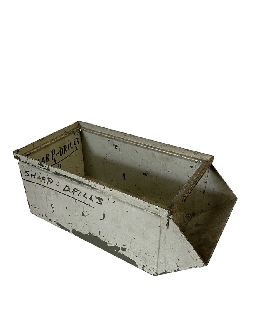 Industrial Vintage Tools and Parts Metal Storage Bin
