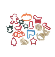 Plastic Cookie Cutters Lot of Seventeen Assorted Shapes Holiday Animals Shapes