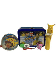 Pokémon Lunchbox,Playing Cards, JigglyPuff keychain, Book Stamp, Candy Catcher