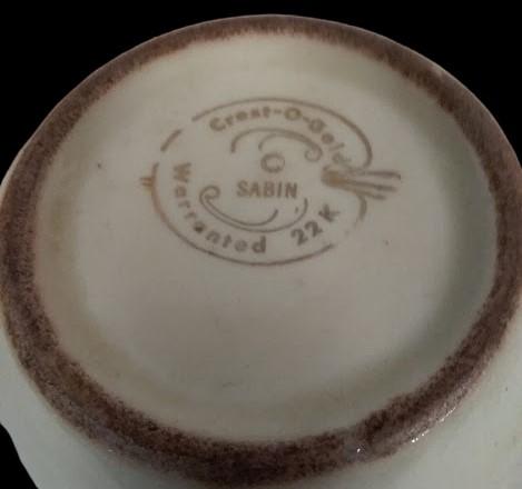 Crest-O-Gold Vintage Sabin Courting Couple Coffee Tea Plate Bowl Sugar w/ Lid