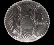 Glass Relish Tray Swirl Design 4 Sections