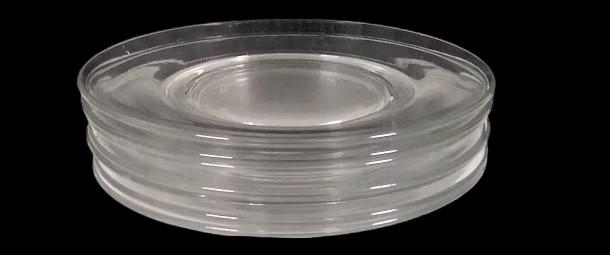 Antique Vintage Pressed Glass Dessert Plate (set of 7)