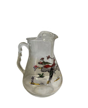 Hazel Atlas Vintage "Pheasants" Juice Pitcher Glass with Ice Lip