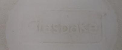 Glasbake Vintage Casserole Pan with Lid J-235 1 Quart Blue Thistle Pattern