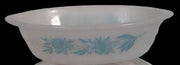 Glasbake Vintage Casserole Pan with Lid J-235 1 Quart Blue Thistle Pattern