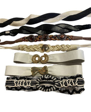 Retro Trendy Mixed Belt Lot Various Sizes Small to Petite Large Waist Belt 1980s