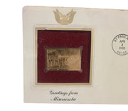 Greetings From Minnesota Gold Stamp United States Postal Service Vintage 2002