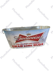 Budweiser 100 quart 25 Gallon Beer Metal Tub Winter Wonderland Theme