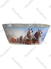 Budweiser 100 quart 25 Gallon Beer Metal Tub Winter Wonderland Theme