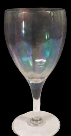 Crystal Wine Goblets Antique Set of 3 Vintage Clear
