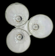 Crystal Wine Goblets Antique Set of 3 Vintage Clear
