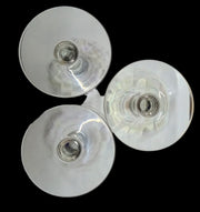 Crystal Wine Goblets Antique Set of 3 Vintage Clear