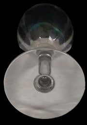 Crystal Wine Goblets Antique Set of 3 Vintage Clear