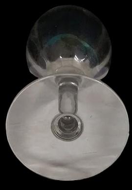 Crystal Wine Goblets Antique Set of 3 Vintage Clear