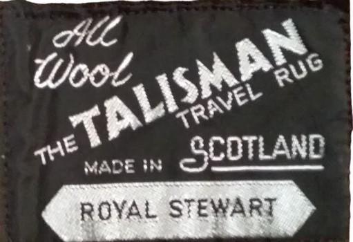 Comfy Wool Blanket Vintage Talisman Travel Rug Royal Stewart Scotland 64" x 112"