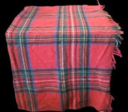 Comfy Wool Blanket Vintage Talisman Travel Rug Royal Stewart Scotland 64" x 112"