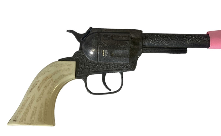 Vintage Pony Boy Diecast Toy Prop Gun Adjustable Holster Pleather Western Design