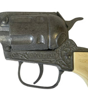 Vintage Pony Boy Diecast Toy Prop Gun Adjustable Holster Pleather Western Design