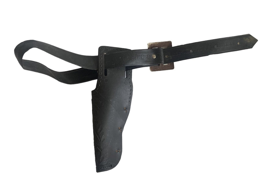 Vintage Pony Boy Diecast Toy Prop Gun Adjustable Holster Pleather Western Design