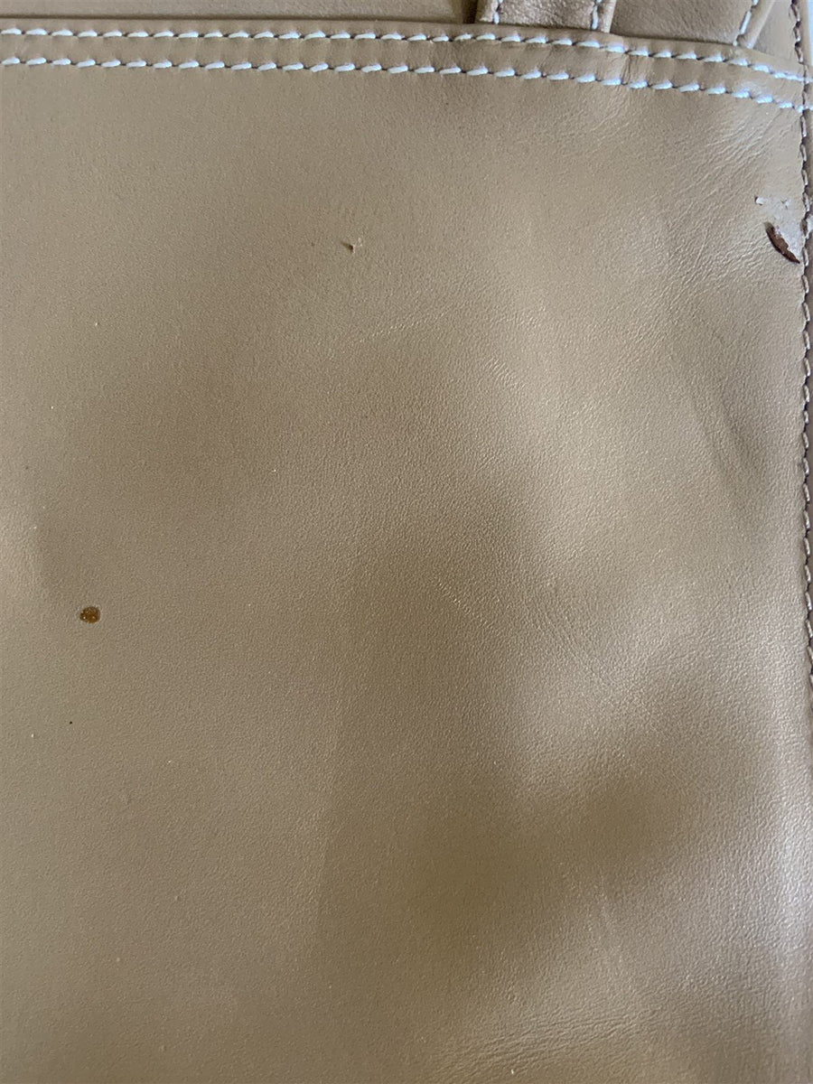 Vintage 80s The SAK Elliot Lucca Beige Square Tote Shoulder Bag Square Stitch
