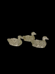 Glass Swan Pipe holder/ Ashtray Set of 3