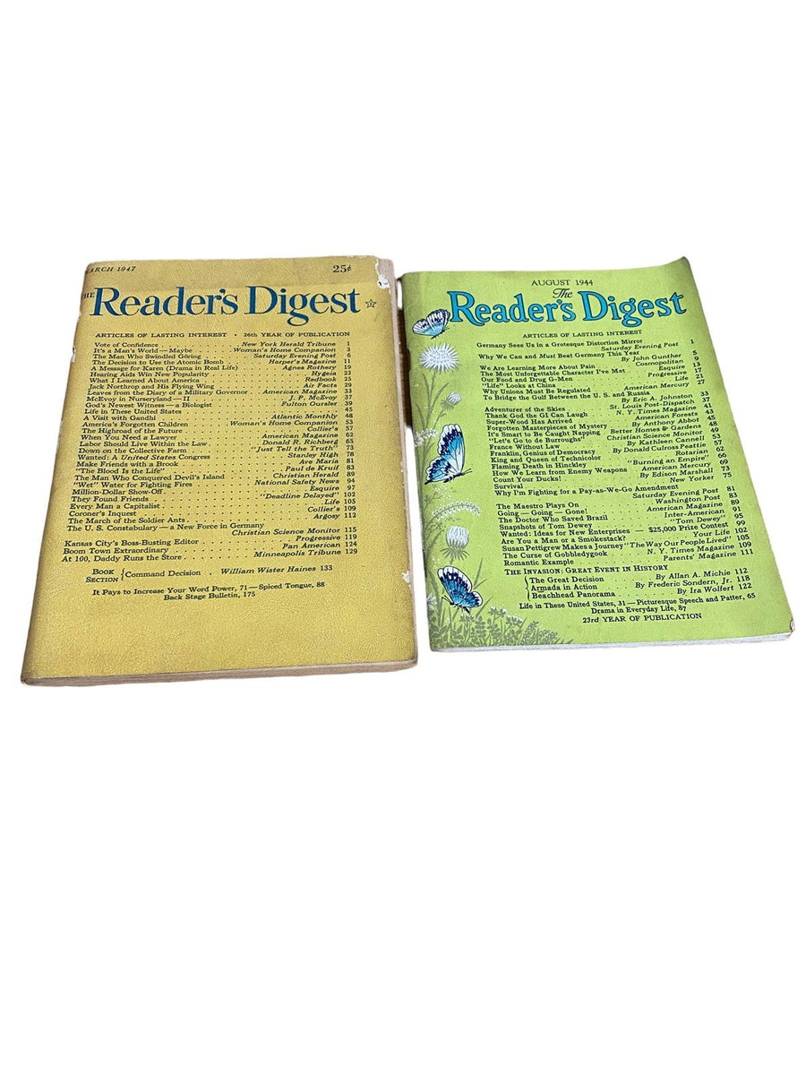 Lot of 5 Vintage Reader's Digest Books From 1942-1947