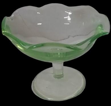 Vintage Antique Depression Vaseline Uranium Glass Dessert Cups Bowls Set of 11