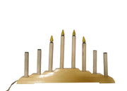 Flameless Candle Electric Window Display Eight Candlesticks Vintage Holiday