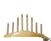 Flameless Candle Electric Window Display Eight Candlesticks Vintage Holiday