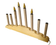 Flameless Candle Electric Window Display Eight Candlesticks Vintage Holiday