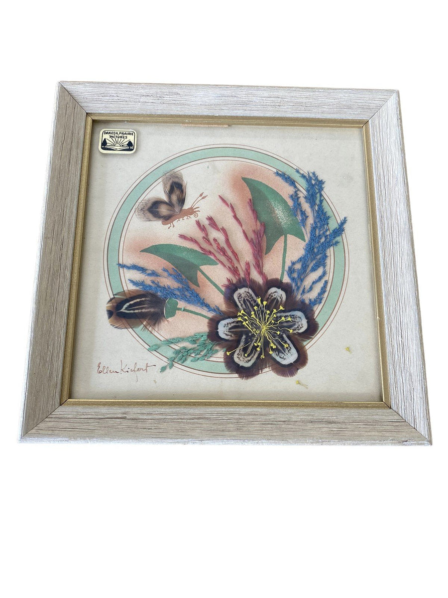 Dakota Prairie Pictures Hand Crafted Native Feather Floral Art By Ellen Kiefert