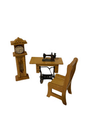 Doll House Miniature Furniture Set By Town House Vintage Made 15 Pieces
