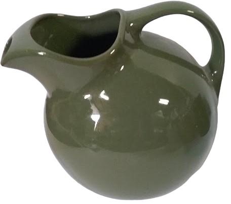 64 oz. Vintage Hall Pottery Ball Jug 633 Green Made in USA