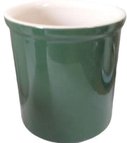 Antique Hall Utensil Holder Vintage Cannister 302 Forest Green Copper Handle