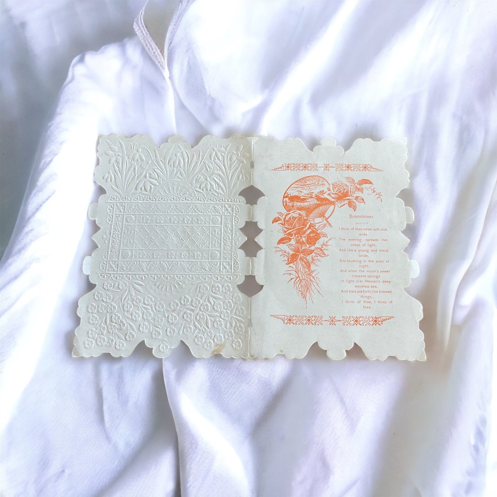 Valentines Day Card Vintage Pastel Pinks and Blues, Gold and Flowers