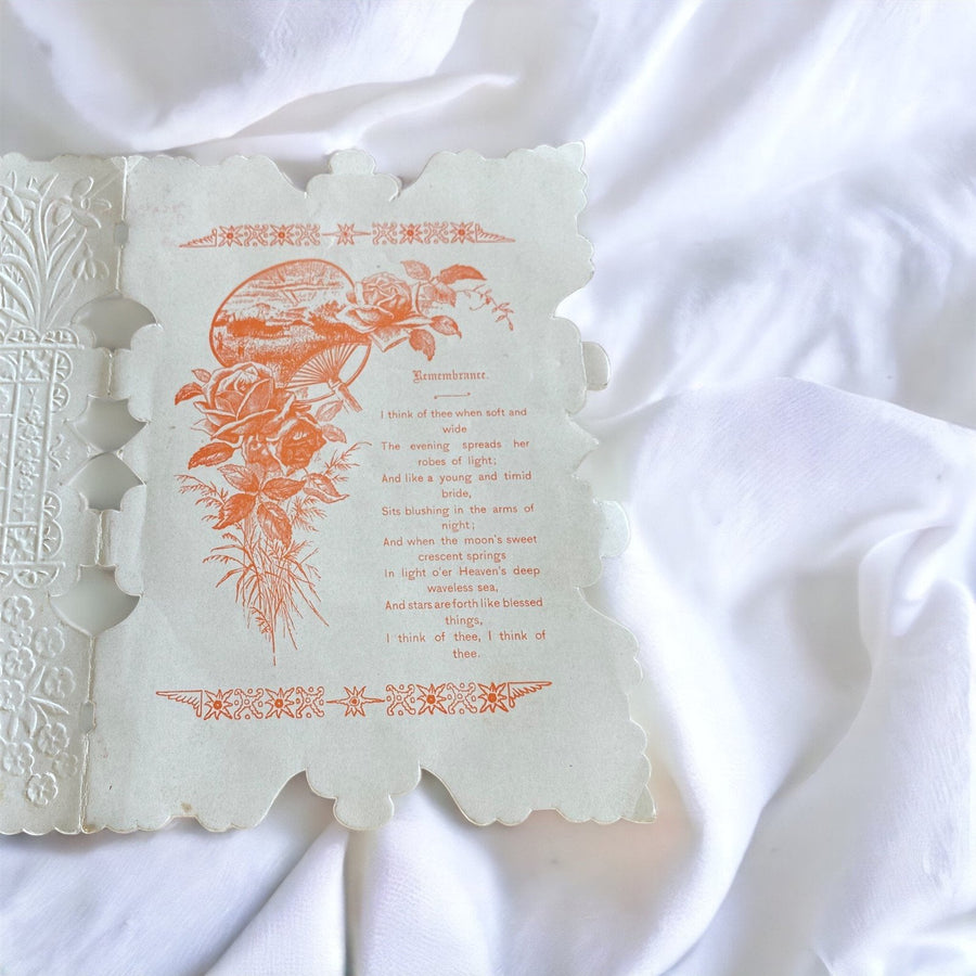 Valentines Day Card Vintage Pastel Pinks and Blues, Gold and Flowers