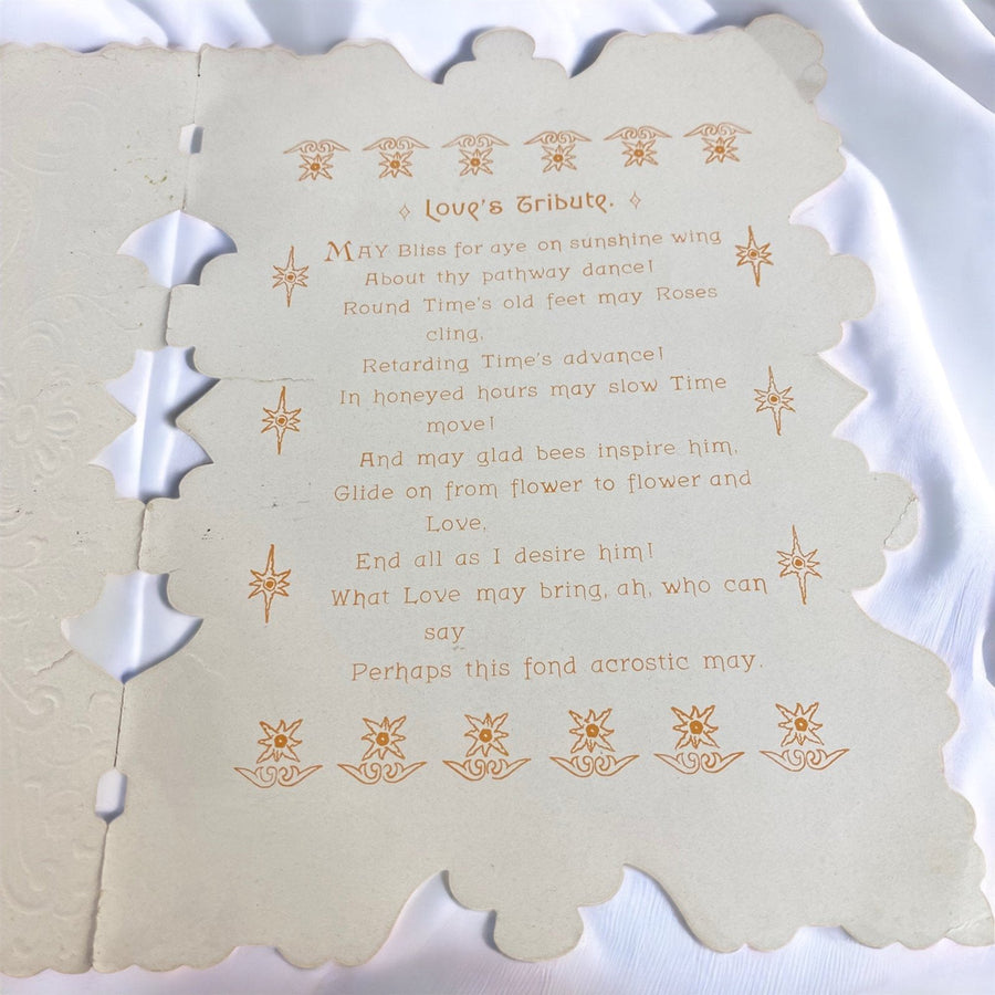 Valentines Day Card Vintage Layered Cut Out Lace Papers, Lace and Floral Details