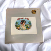 Cigar Logo Merchants Queen Cigars Authentic Label from Cigar Box c. 1880-1940