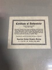 Cigar Logo Merchants Queen Cigars Authentic Label from Cigar Box c. 1880-1940