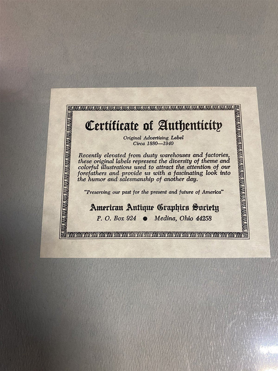Cigar Logo Merchants Queen Cigars Authentic Label from Cigar Box c. 1880-1940