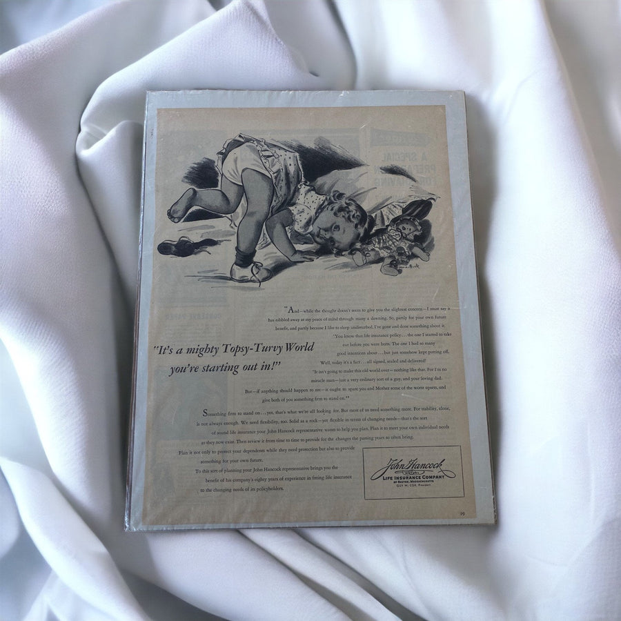 Lot of Antique Ads From 1937-1952 Business Ads 14 x 11 Perfect Condition