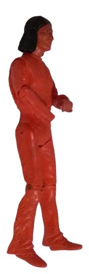 Antique Chief Geronimo Vintage Action Figure Louis Marx Set of 2 Orange White