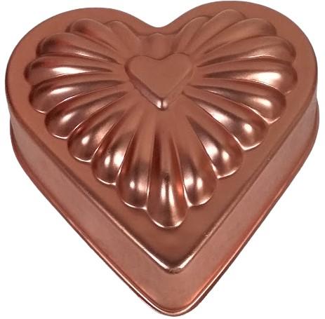 Copper Jello Molds Vintage Oval Heart-Shaped Large Round