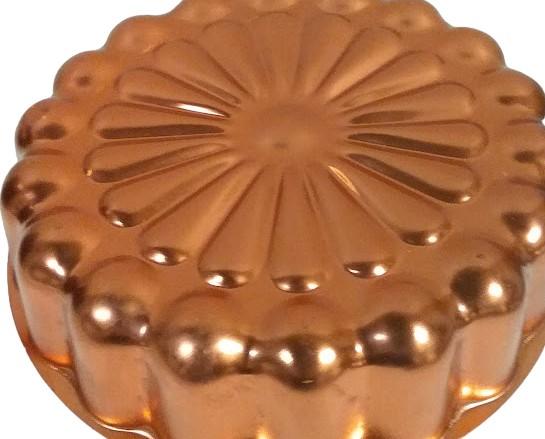 Copper Jello Molds Vintage Oval Heart-Shaped Large Round