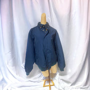 Claybrooke Vintage Bomber Jacket Navy Blue With Zipper Details Mens Large