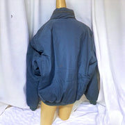 Claybrooke Vintage Bomber Jacket Navy Blue With Zipper Details Mens Large