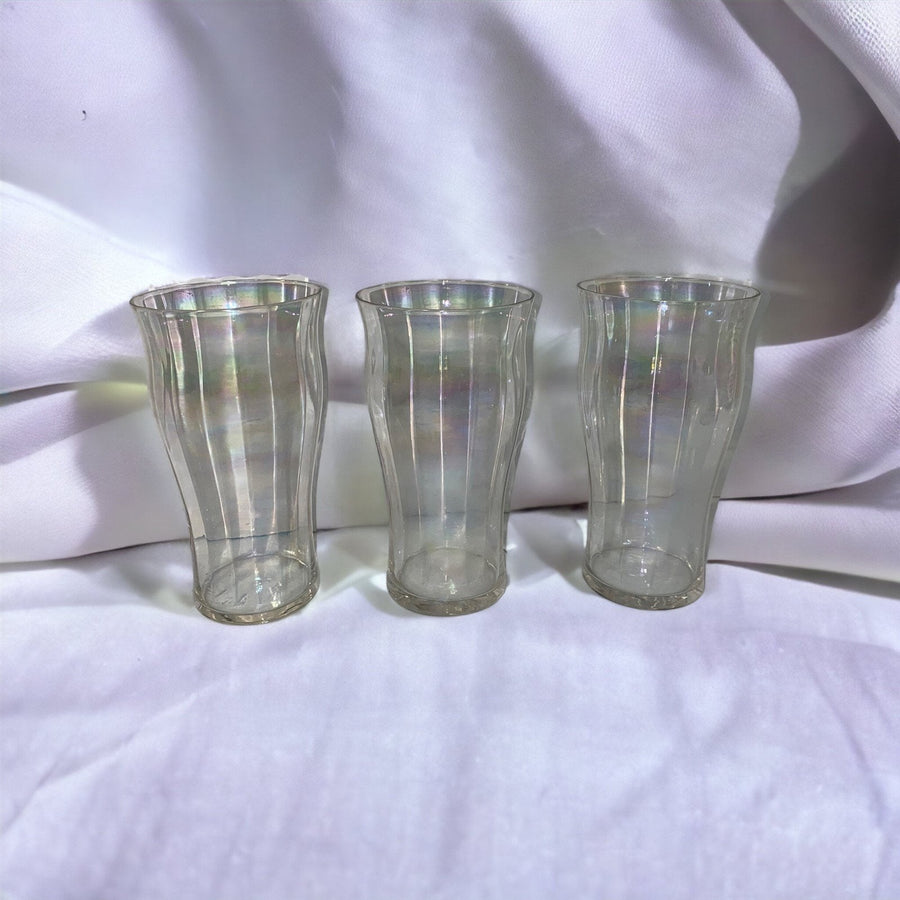 Fostoria Vintage Iridescent Glass Tumblers Set of 11